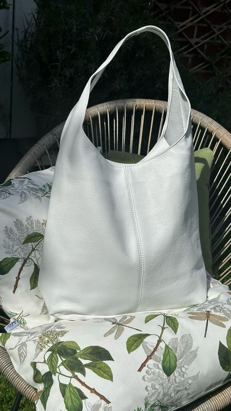 Shopper ‚Emma‘ aus Leder, weiß