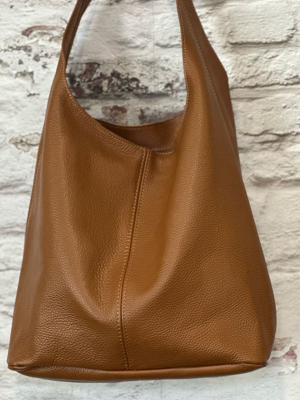 Shopper ‚Emma‘ aus Leder, cognac