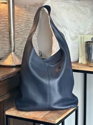 Shopper ‚Emma‘ aus Leder, dunkelblau