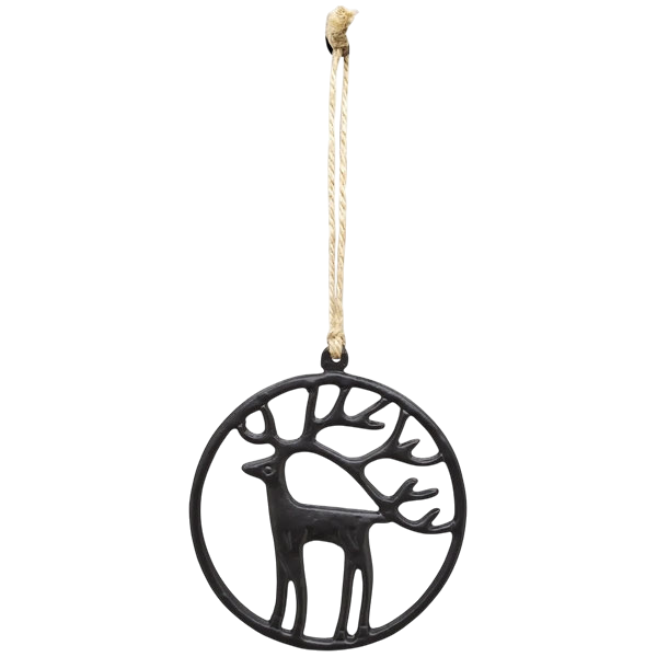 Rentier Hänger 'Hirsch', schwarz, Aluminium