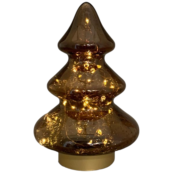 LED Glas-Tannenbaum, mit Batterie, groß