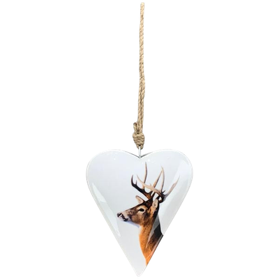 Hirsch-Herz mit Jutekordel