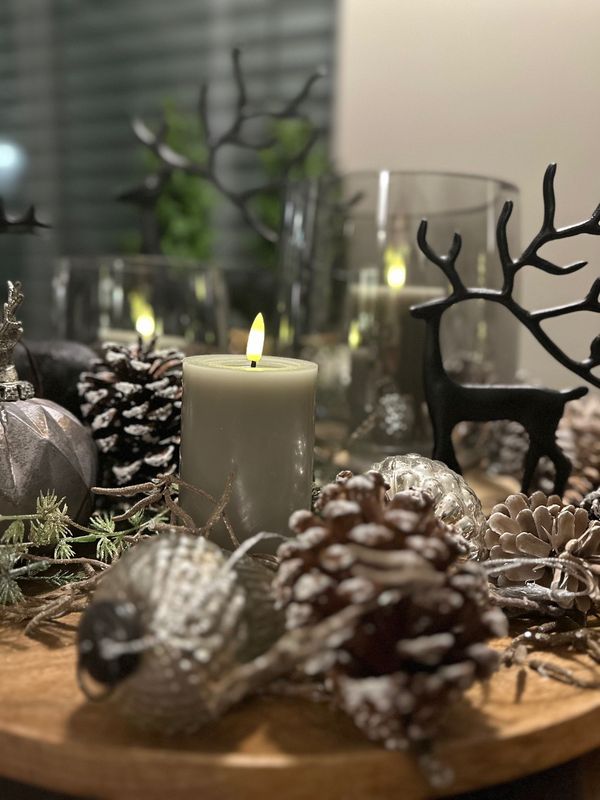 LED Kerze, grau, klein 10cm LED Kerze, grau, klein 10cm