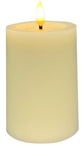 LED Kerze, creme, klein 10cm