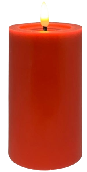 LED Kerze, rot, mittel 12cm