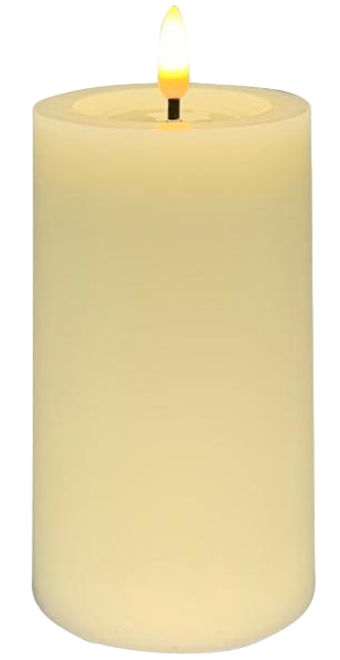 LED Kerze, creme, mittel 12,5cm