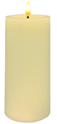 LED Kerze, creme, groß 15cm