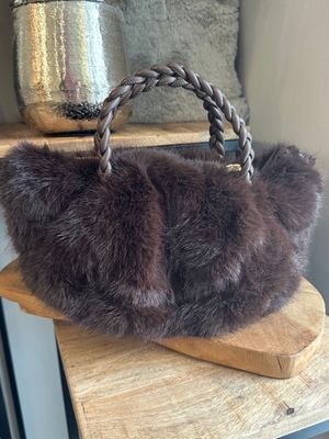 Keine Kunstfell-Tasche, 'MieseMau', braun Keine Kunstfell-Tasche, 'MieseMau', braun