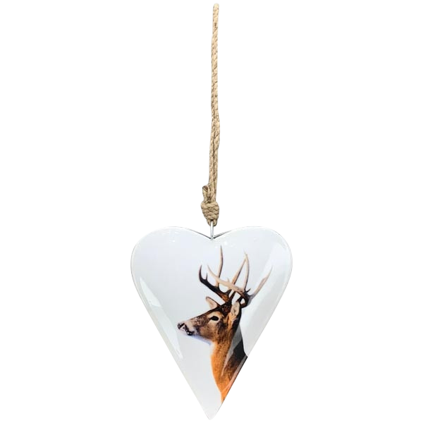 Hirsch-Herz mit Jutekordel Hirsch-Herz mit Jutekordel