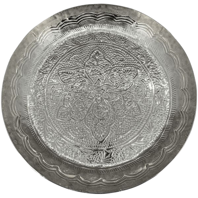 Teller groß m. Kante, silber 41x41x6cm Teller groß m. Kante, silber 41x41x6cm