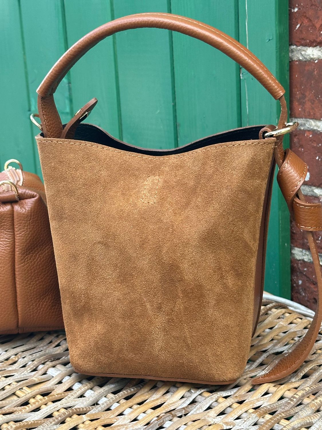 Ledertasche, Schlaufe, Leder-Mix, cognac Ledertasche, Schlaufe, Leder-Mix, cognac