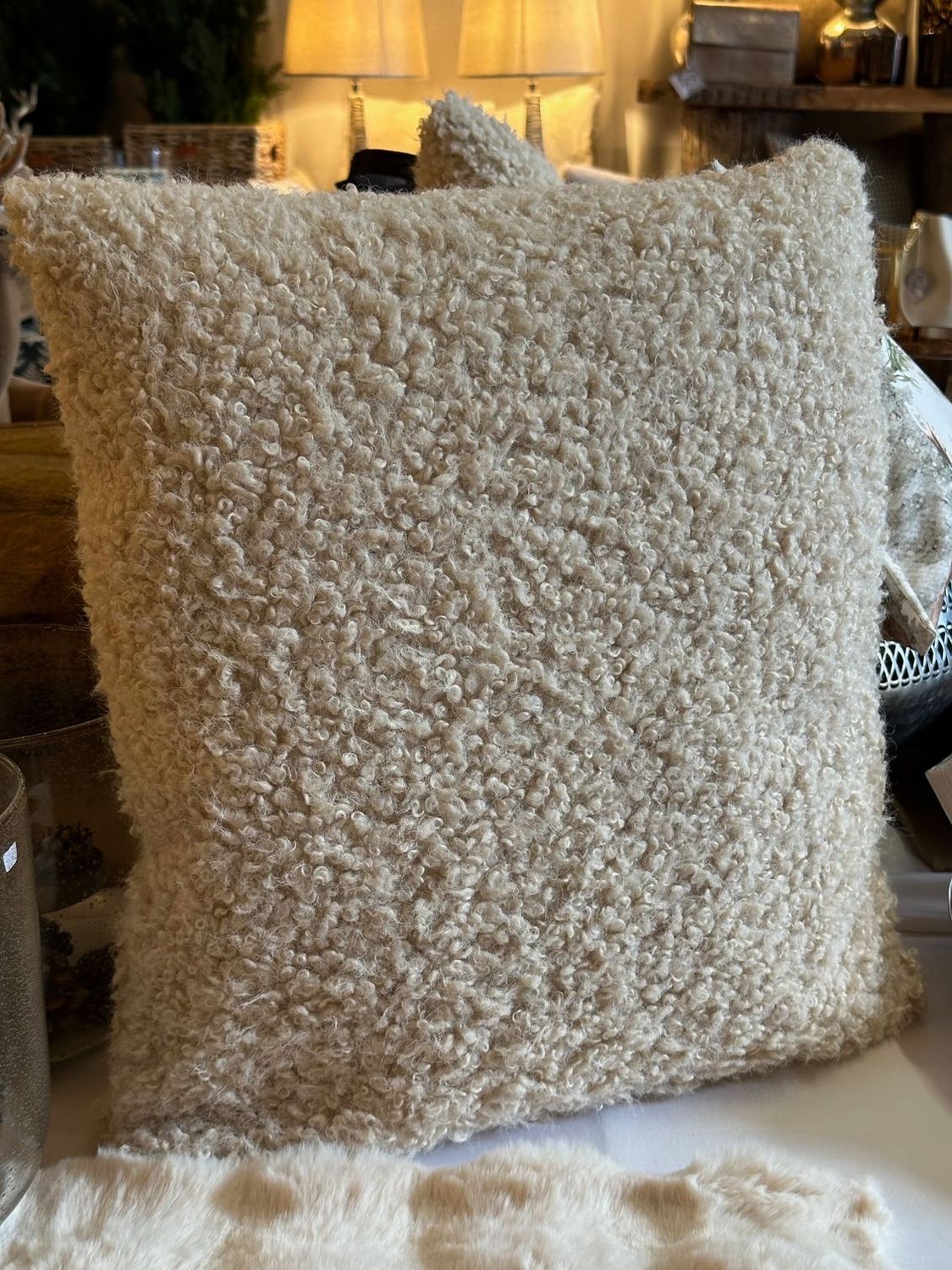 Kissen 50x50, Teddy Bouclé, creme Kissen 50x50, Teddy Bouclé, creme