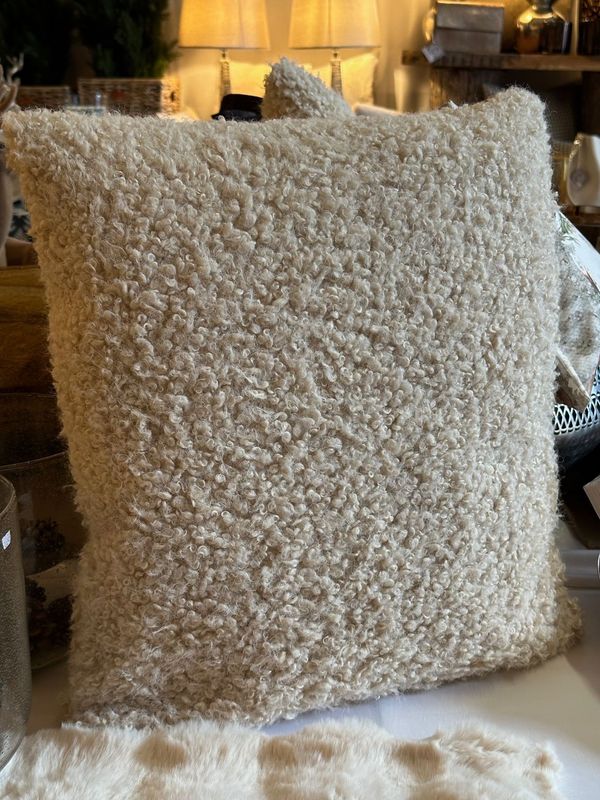 Kissen 50x50, Teddy Bouclé, creme Kissen 50x50, Teddy Bouclé, creme