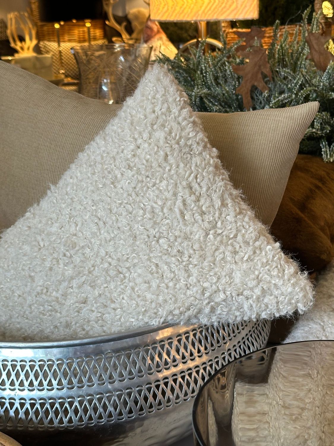 Kissen 40x60, Teddy Bouclé, creme Kissen 40x60, Teddy Bouclé, creme