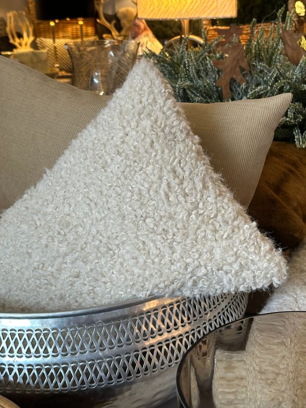 Kissen 40x60, Teddy Bouclé, creme Kissen 40x60, Teddy Bouclé, creme
