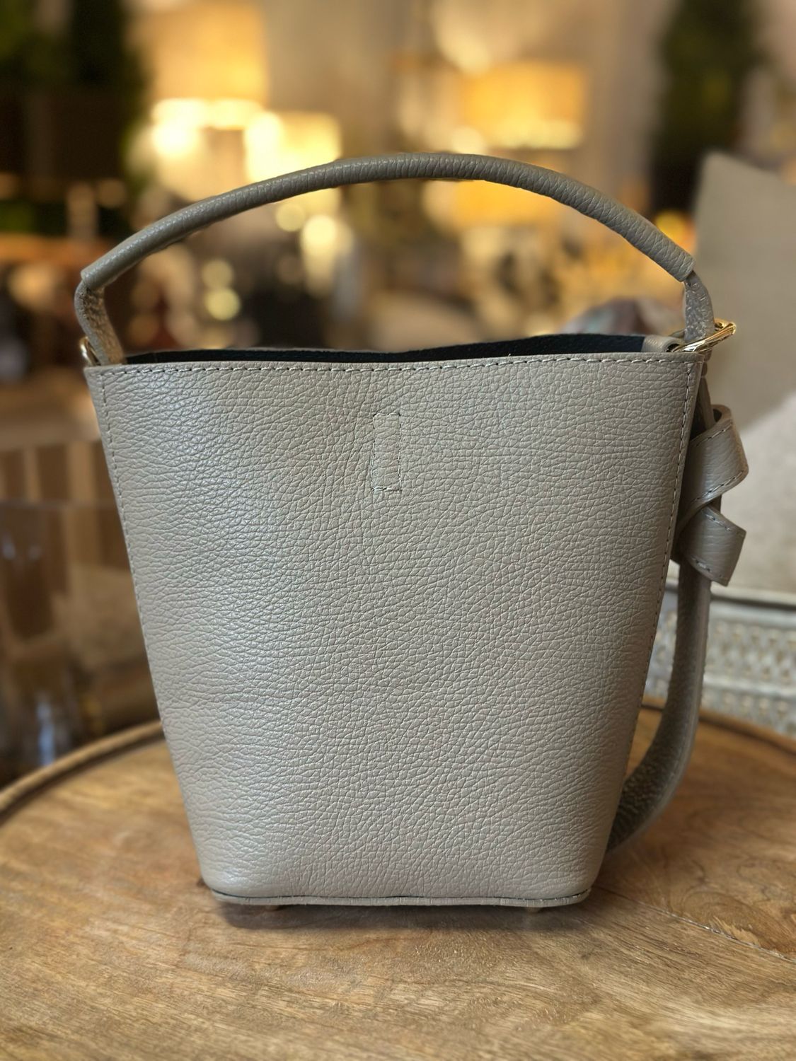 Ledertasche, Schlaufe, creme Ledertasche, Schlaufe, creme