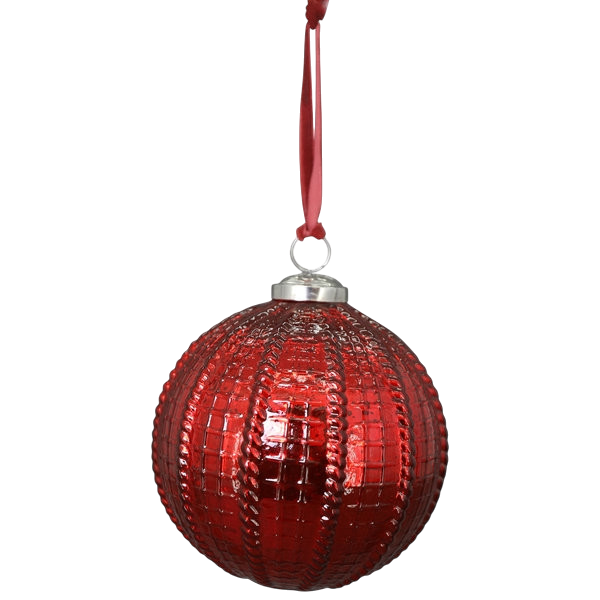Glas Kugelanhänger, rot, 12cm Glas Kugelanhänger, rot, 12cm