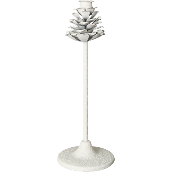Kerzenhalter 'Zapfen', Creme-Weiß, 23cm Kerzenhalter 'Zapfen', Creme-Weiß, 23cm