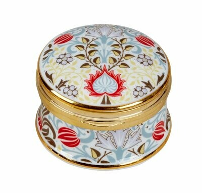 William Morris - Persian Design - Hinged Box Fine Bone China Trinket Box