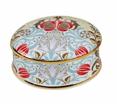William Morris - Persian Design - Fine Bone China - Oval Trinket Box