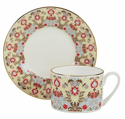 William Morris - Persian Design - Fine Bone China - Sterling Cup & Saucer