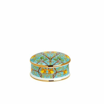 William Morris - Daffodil Design - Fine Bone China - Oval Trinket Box