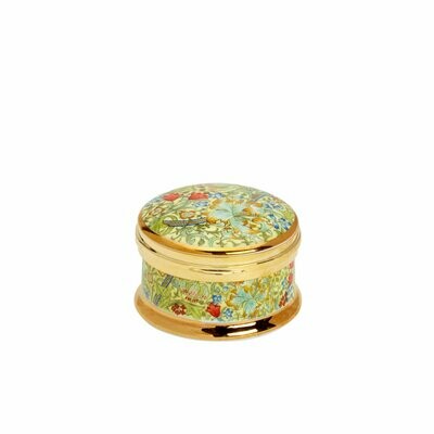 William Morris - Golden Lily Design - Hinged Box Fine Bone China Trinket Box