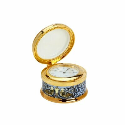 William Morris - Dove & Rose Design - Hinged Clock Box Fine Bone China Trinket Box