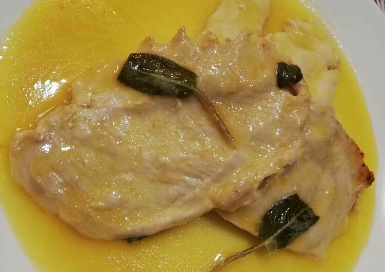 Scaloppine agli agrumi con finocchi gratinati
