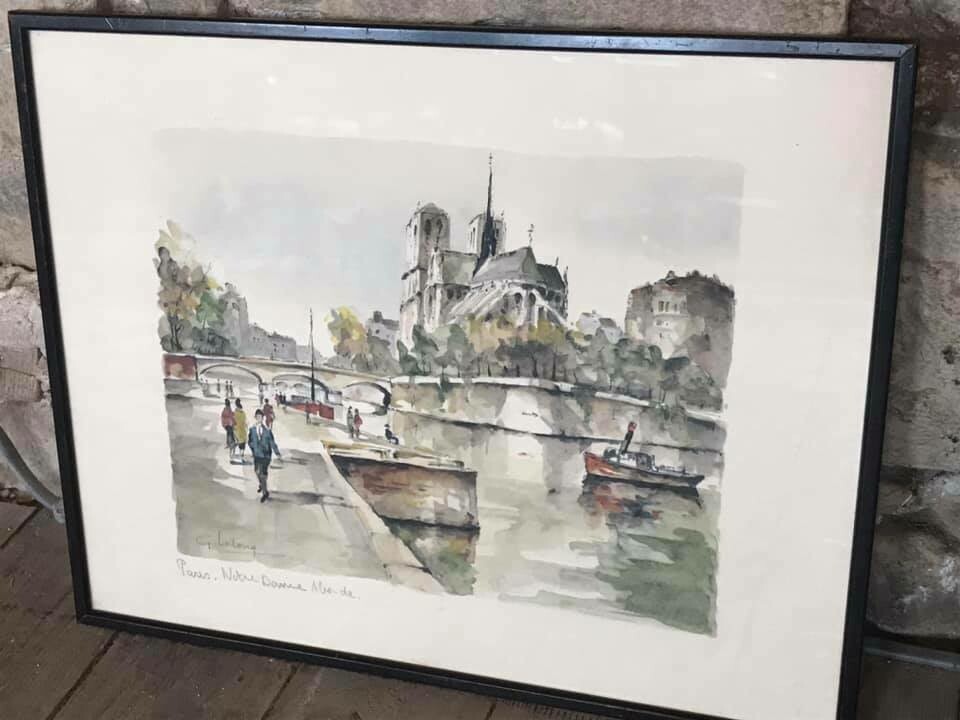 Signed watercolour