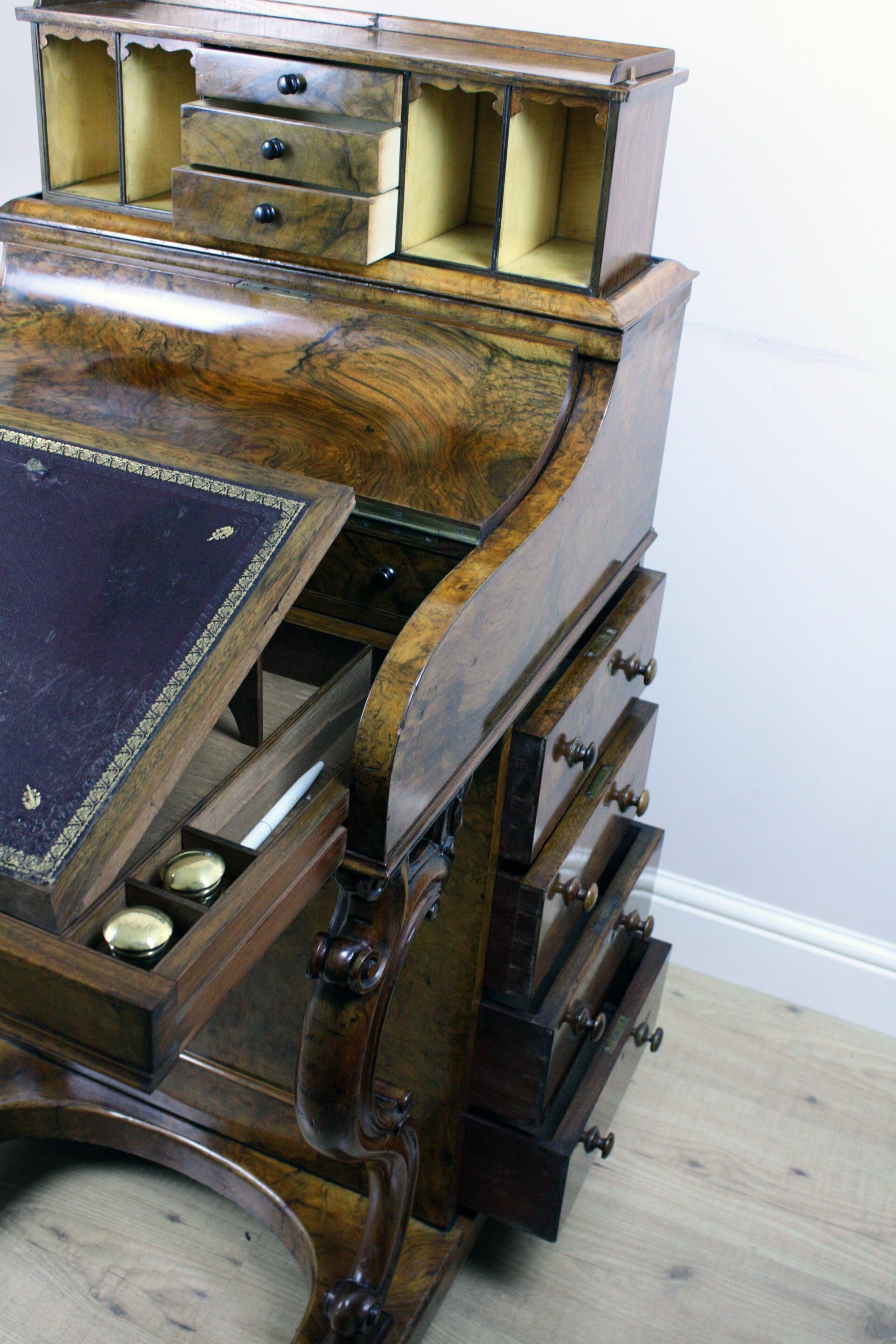 Walnut Davenport c1850