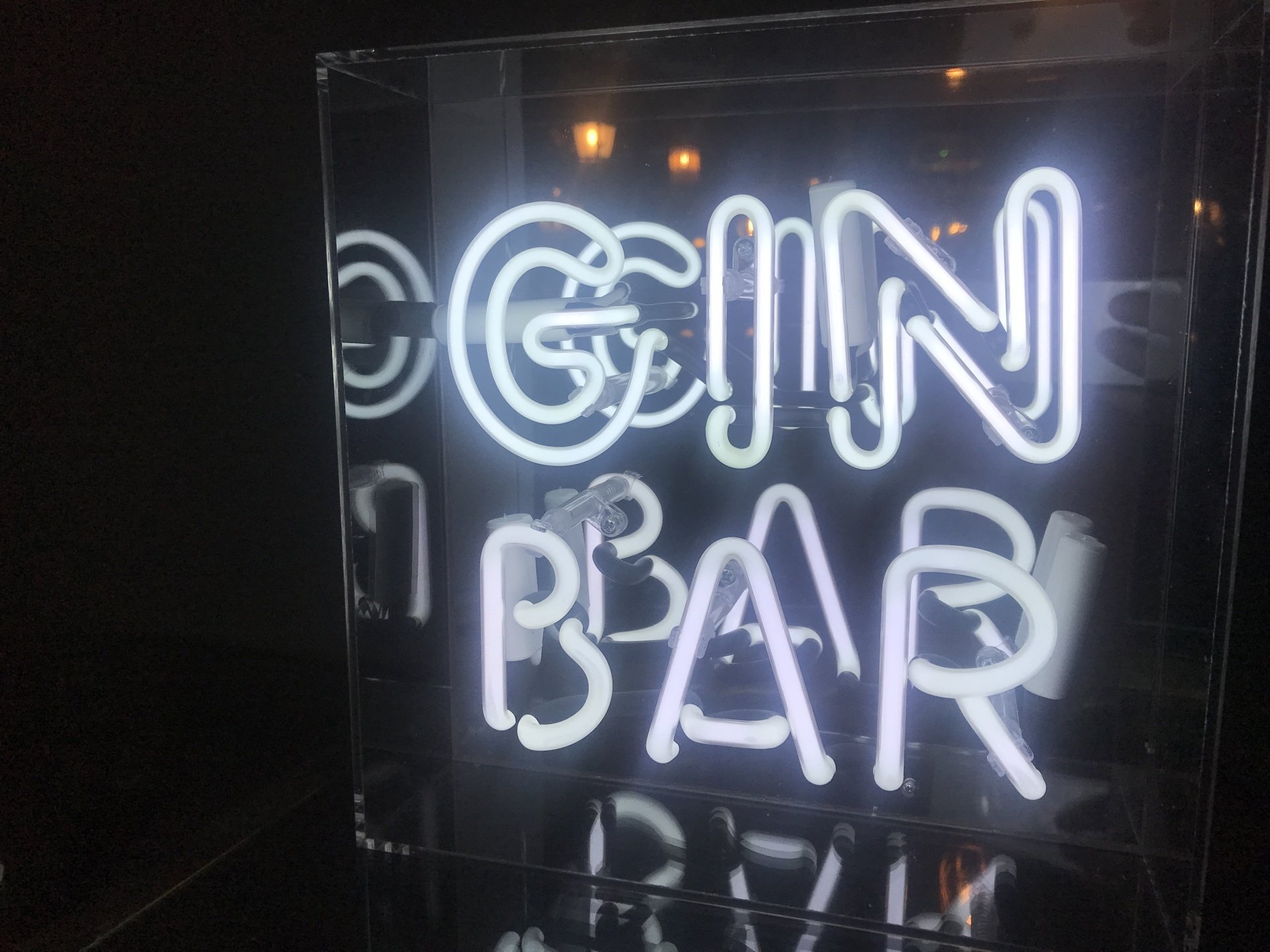 Gin Bar neon sign.