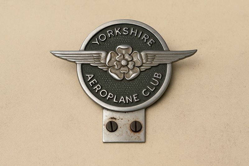 Vintage Yorkshire Aeroplane Club, car badge Vintage Yorkshire Aeroplane Club, car badge
