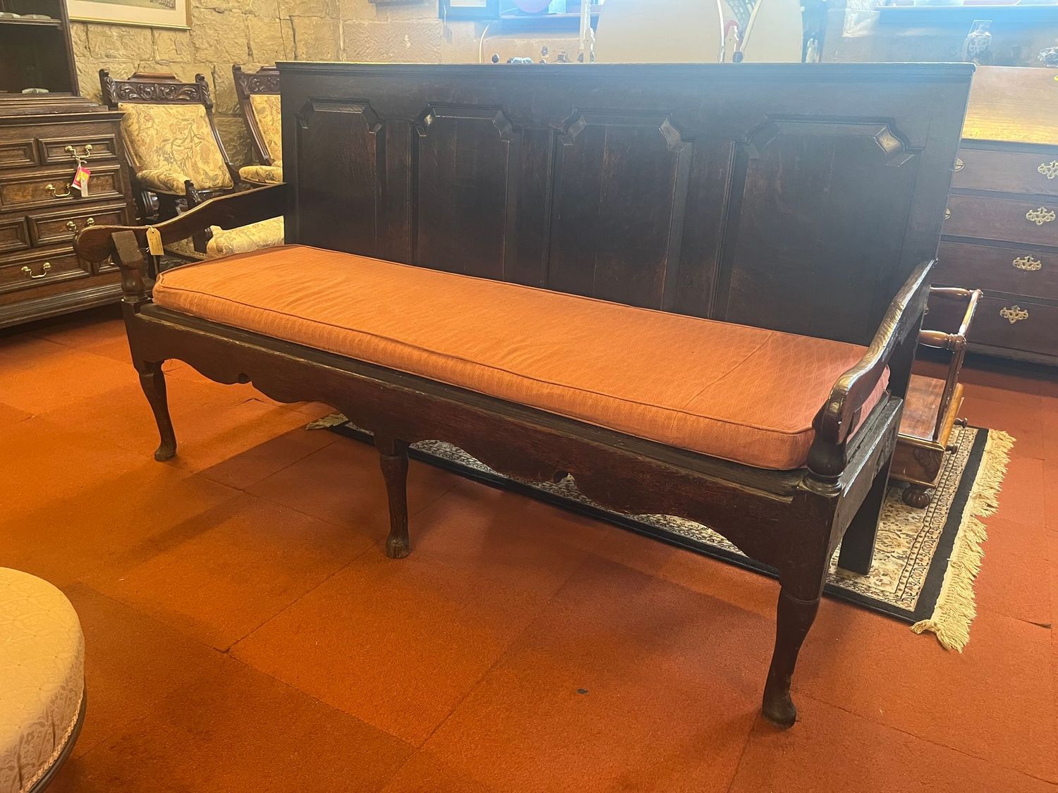 Georgian Oak Panelled Settle, Circa 1800 Georgian Oak Panelled Settle, Circa 1800