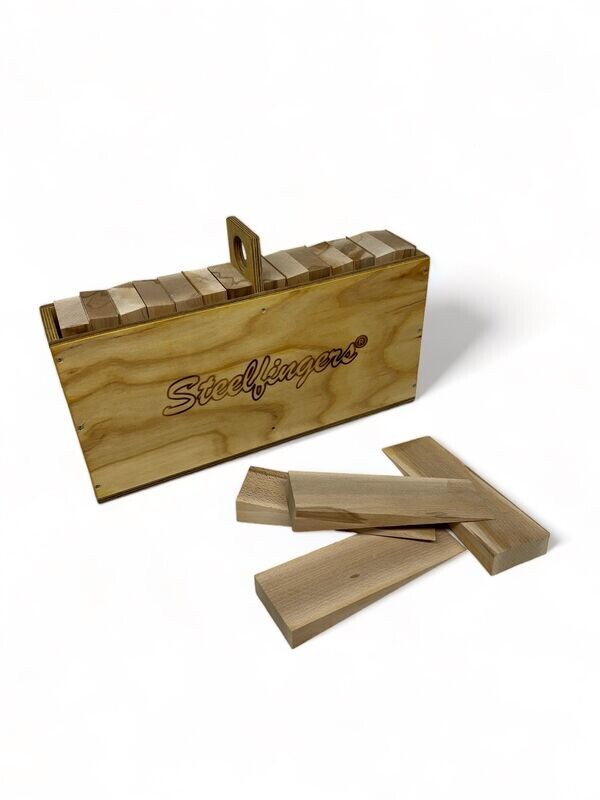 Box mit Keilen Hartholz gross