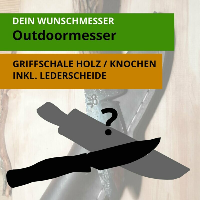Su cuchillo deseado: Cuchillo de exterior con escamas de mango de madera o hueso y funda de cuero. TAMBIÉN DISPONIBLE COMO UN CERTIFICADO DE REGALO! Su cuchillo deseado: Cuchillo de exterior con escamas de mango de madera o hueso y funda de cuero. TAMBIÉN DISPONIBLE COMO UN CERTIFICADO DE REGALO!