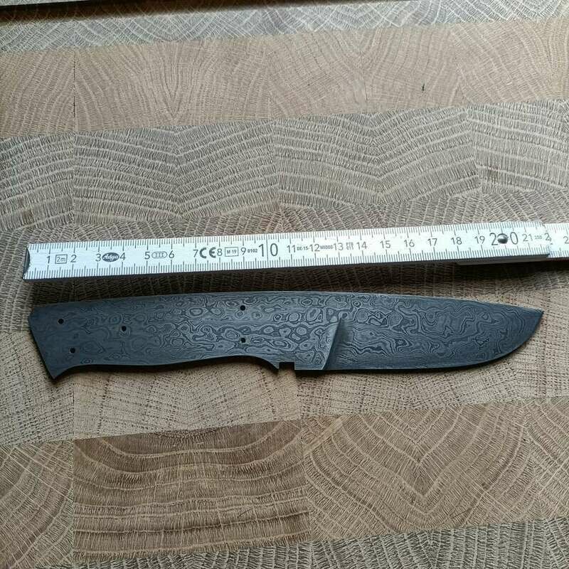 Damascus blank of an old former knife maker Damascus blank of an old former knife maker