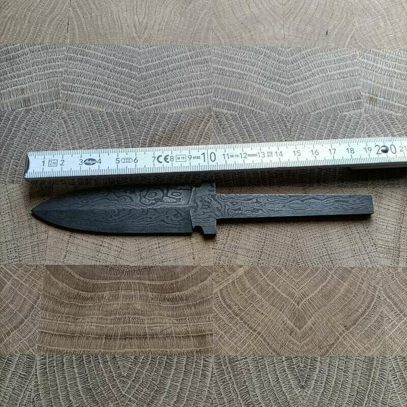Damascus blank of an old former knife maker Damascus blank of an old former knife maker