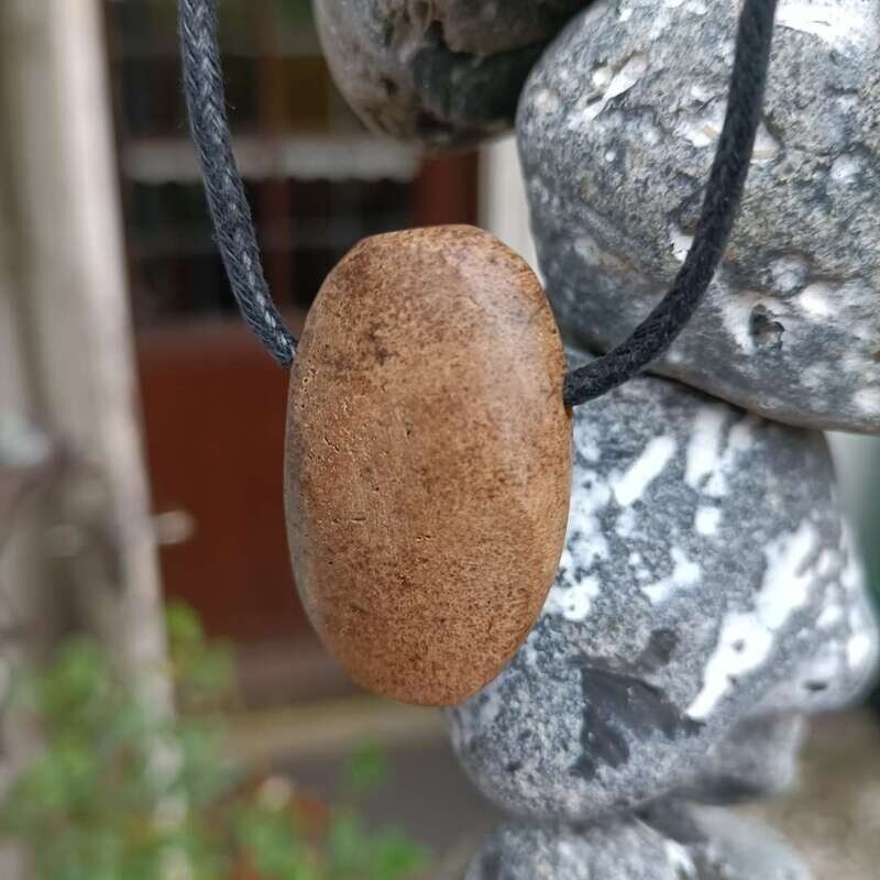 Pendant from German stabilized mammoth bone Pendant from German stabilized mammoth bone