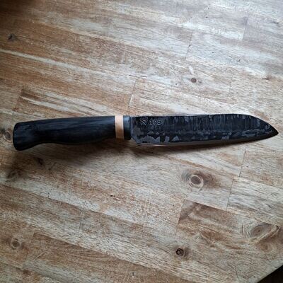 Küchenmesser aus 105er Haubitze mit ca. 10.000 Jahre alter Eiche Küchenmesser aus 105er Haubitze mit ca. 10.000 Jahre alter Eiche