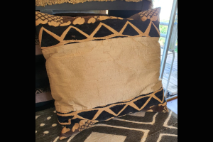 Hand-made silk and cotton scatter cushion