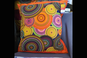 Hand-made silk and cotton scatter cushion