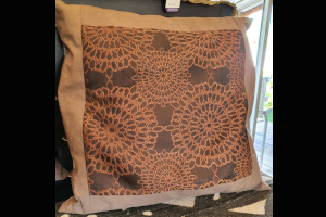 Hand-made silk and cotton scatter cushion