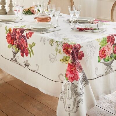 Banquet Floral Blanc Nappe