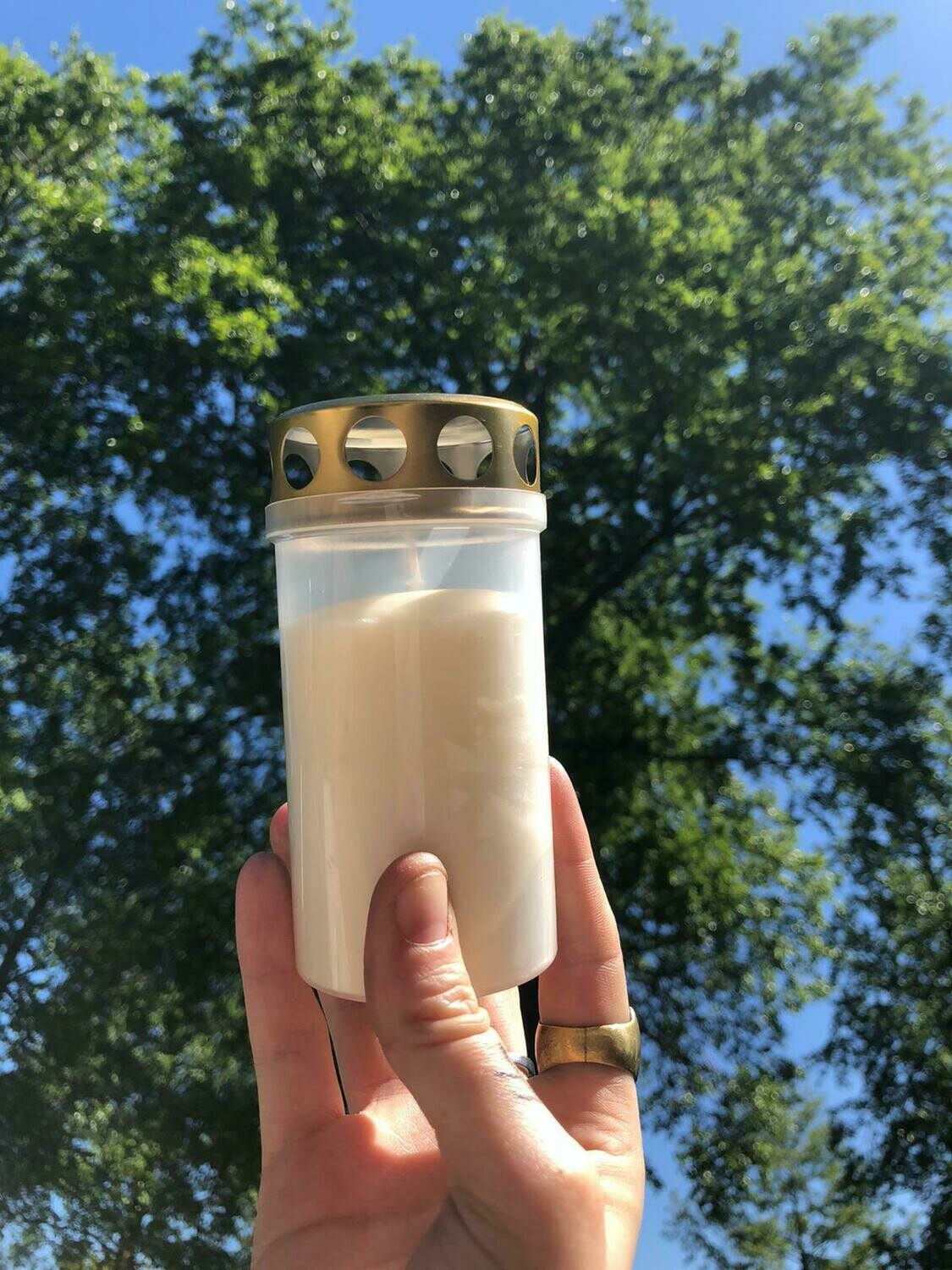 Kaars Herdenkingslicht Wit