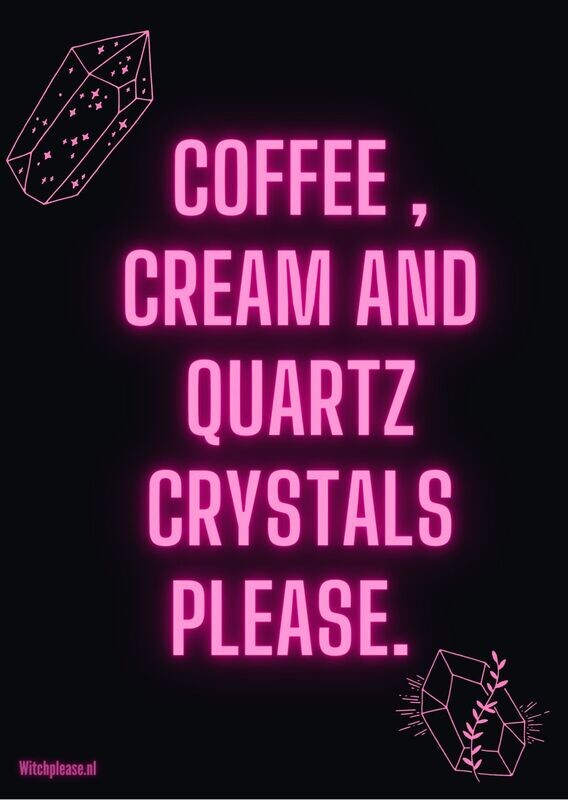Ansichtkaart Coffee, Cream & Crystals