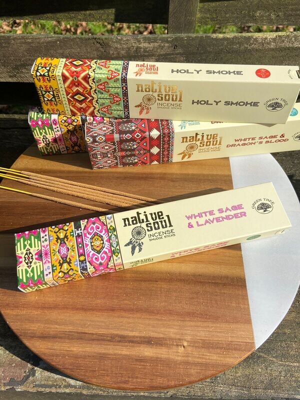 Native Soul Wierook Sticks Witte Salie & Lavendel