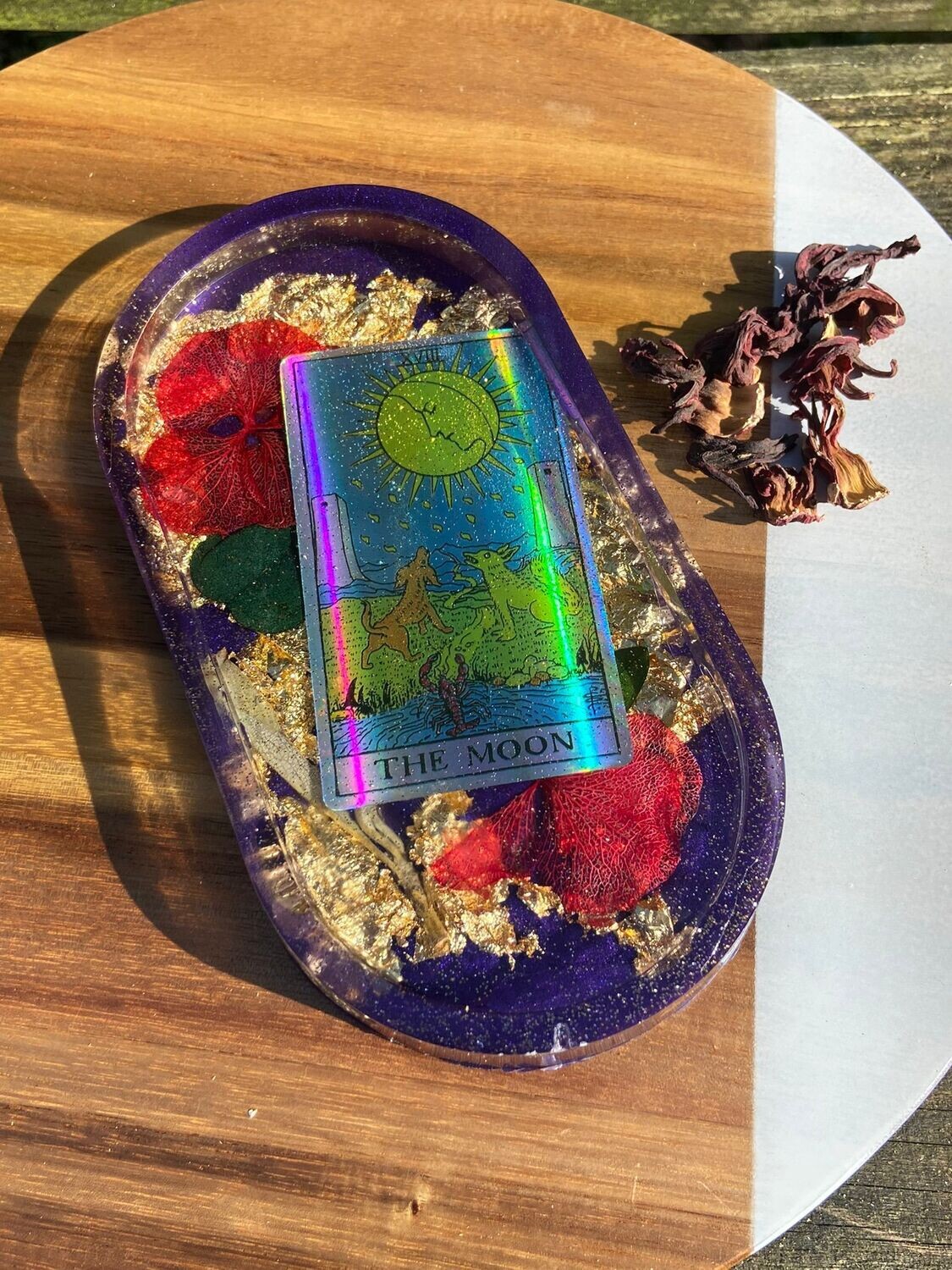 Schaaltje met Tarotkaart "De Maan"