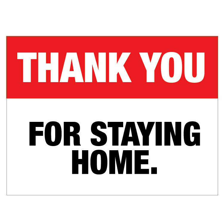 Thank You For Staying Home -red/black