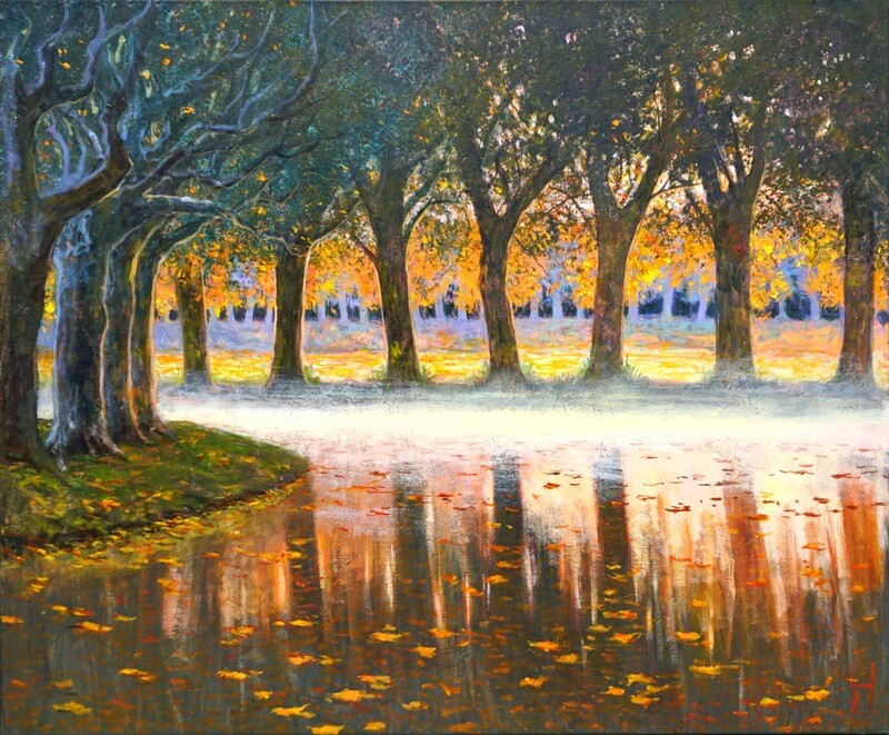 Original Gemälde Uwe Herbst "Canal du Midi" Original Gemälde Uwe Herbst "Canal du Midi"